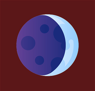 Lunar Eclipse sticker Earth shadow on moon brown background