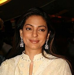 Photo of Juhi Chawla derived from a Bollywood Hungama image and cropped by Vivvt, licensed under CC BY-SA 3.0.
