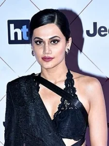 Photo of Taapsee Pannu by Bollywood Hungama, licensed under CC BY 3.0 with permission confirmed via Wikimedia VRT.