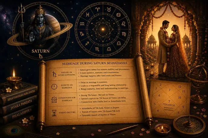 Marriage In Saturn Mahadasha: Signs, Timing & Astrology Guide